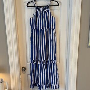 Tuckernuck Blue and White Striped Maxi Dress